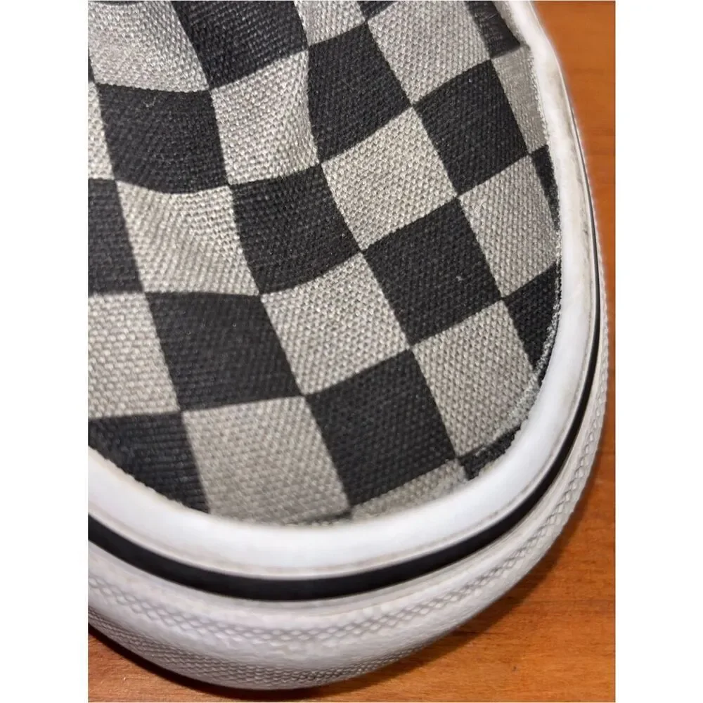 Vans Kids Slip-On Checkerboard Sneakers - Black & Gray